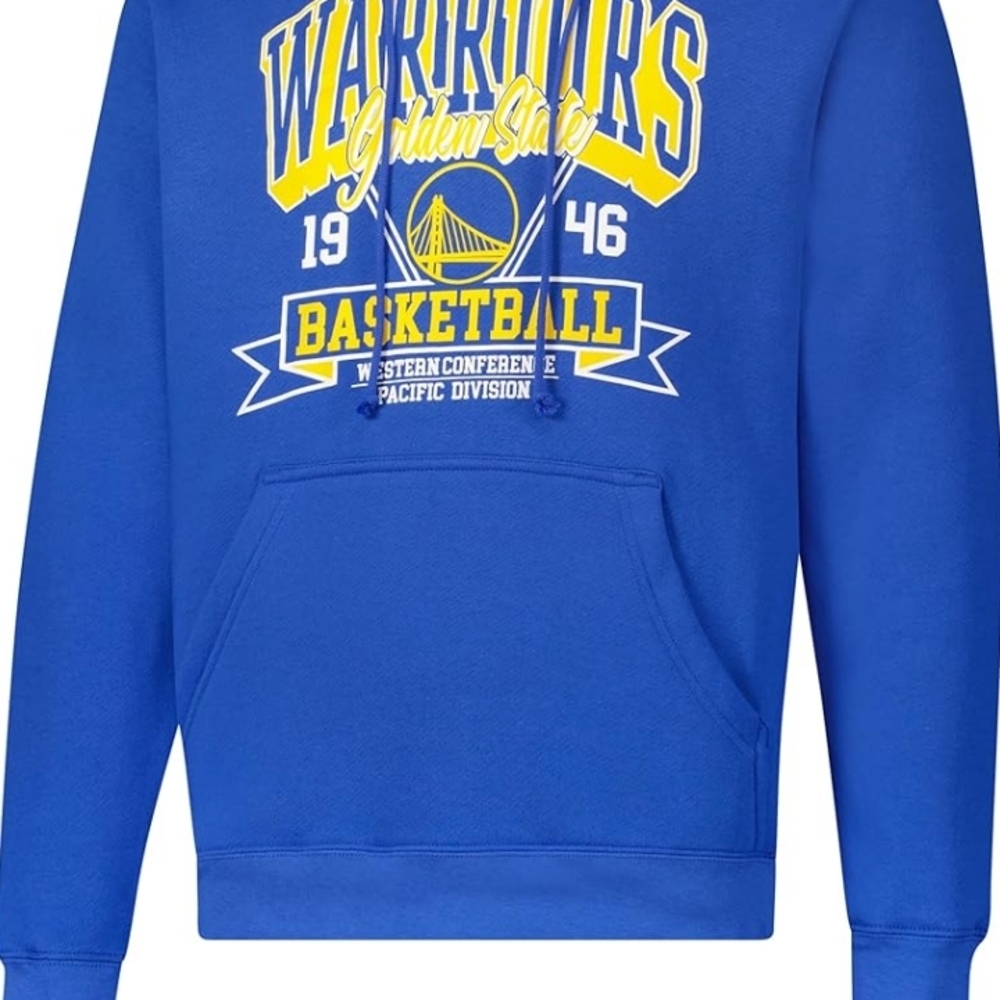 Golden State Warriors Men's XL Blue Hooded Sweatshirt Hoodie NBA Est. 1947